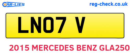 LNO7V are the vehicle registration plates.