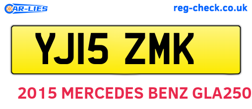 YJ15ZMK are the vehicle registration plates.