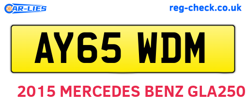 AY65WDM are the vehicle registration plates.