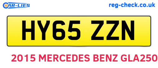 HY65ZZN are the vehicle registration plates.