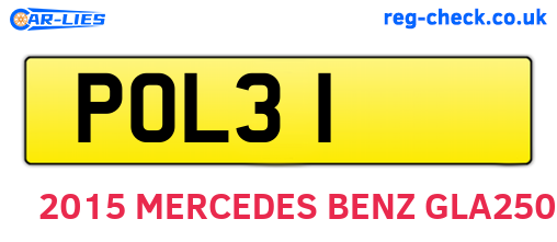 POL31 are the vehicle registration plates.