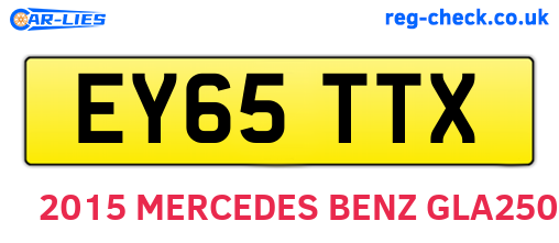 EY65TTX are the vehicle registration plates.