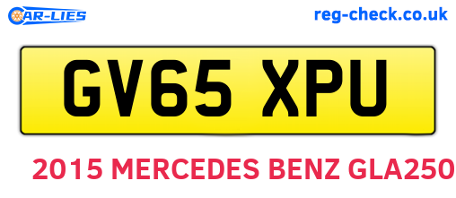GV65XPU are the vehicle registration plates.