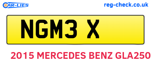 NGM3X are the vehicle registration plates.