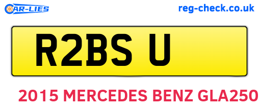 R2BSU are the vehicle registration plates.