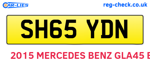 SH65YDN are the vehicle registration plates.