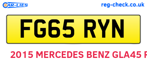 FG65RYN are the vehicle registration plates.
