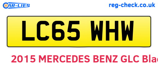 LC65WHW are the vehicle registration plates.