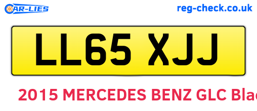 LL65XJJ are the vehicle registration plates.