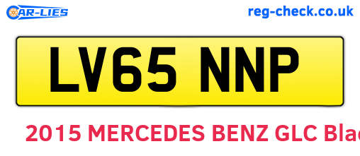 LV65NNP are the vehicle registration plates.