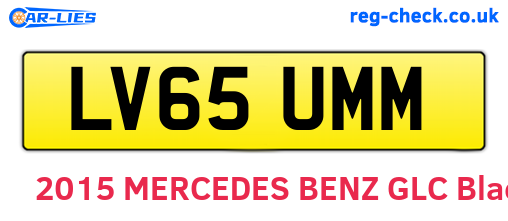 LV65UMM are the vehicle registration plates.