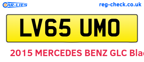 LV65UMO are the vehicle registration plates.