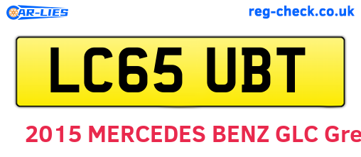 LC65UBT are the vehicle registration plates.