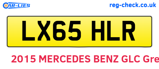 LX65HLR are the vehicle registration plates.