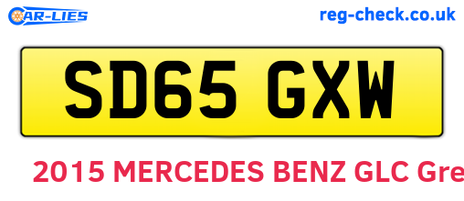 SD65GXW are the vehicle registration plates.