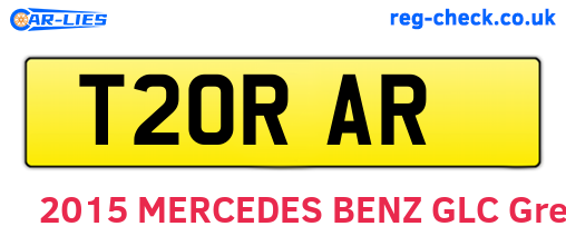 T20RAR are the vehicle registration plates.