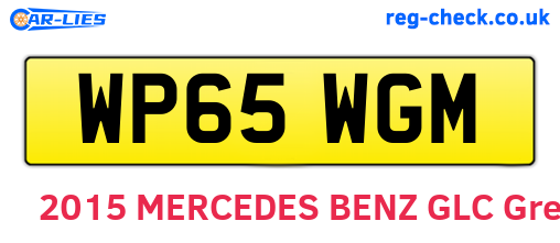 WP65WGM are the vehicle registration plates.
