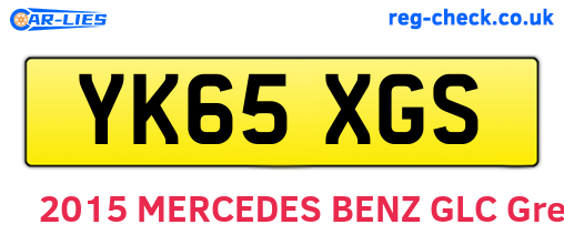 YK65XGS are the vehicle registration plates.