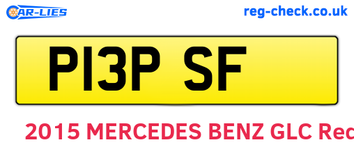 P13PSF are the vehicle registration plates.