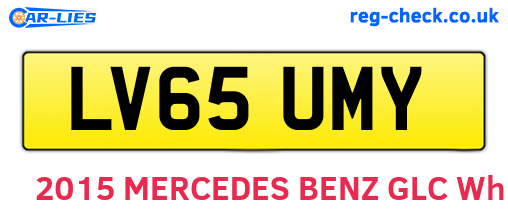 LV65UMY are the vehicle registration plates.