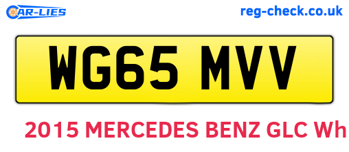 WG65MVV are the vehicle registration plates.