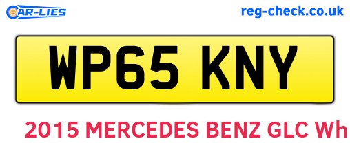 WP65KNY are the vehicle registration plates.