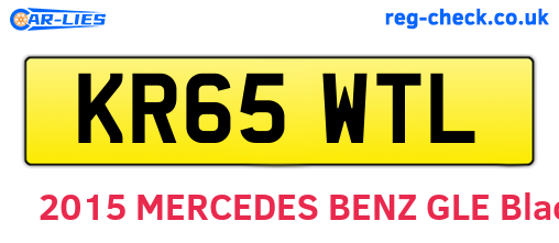 KR65WTL are the vehicle registration plates.