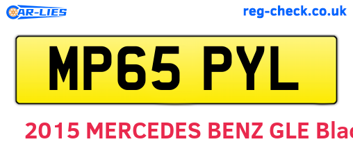 MP65PYL are the vehicle registration plates.