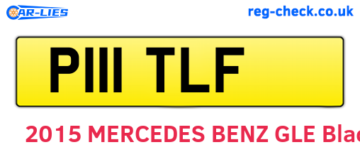 P111TLF are the vehicle registration plates.