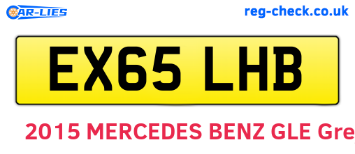 EX65LHB are the vehicle registration plates.