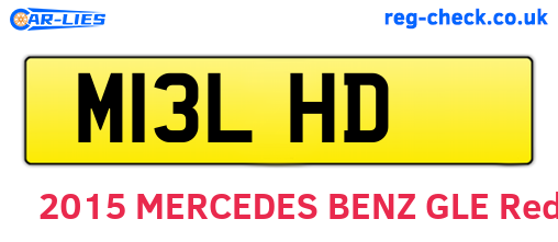 M13LHD are the vehicle registration plates.