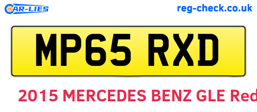 MP65RXD are the vehicle registration plates.