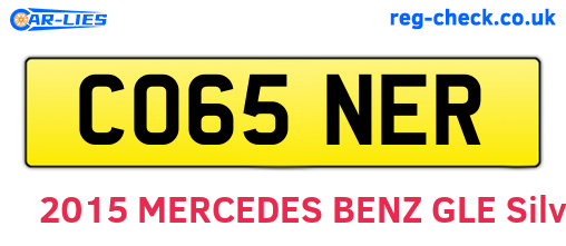 CO65NER are the vehicle registration plates.