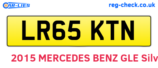 LR65KTN are the vehicle registration plates.