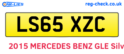 LS65XZC are the vehicle registration plates.