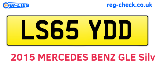 LS65YDD are the vehicle registration plates.