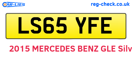 LS65YFE are the vehicle registration plates.