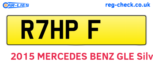 R7HPF are the vehicle registration plates.