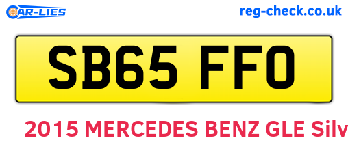 SB65FFO are the vehicle registration plates.