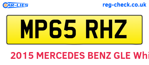 MP65RHZ are the vehicle registration plates.