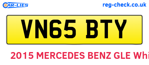 VN65BTY are the vehicle registration plates.