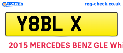 Y8BLX are the vehicle registration plates.