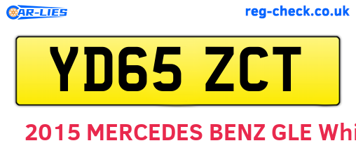 YD65ZCT are the vehicle registration plates.