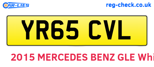YR65CVL are the vehicle registration plates.