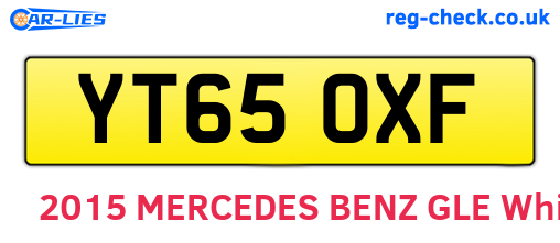 YT65OXF are the vehicle registration plates.