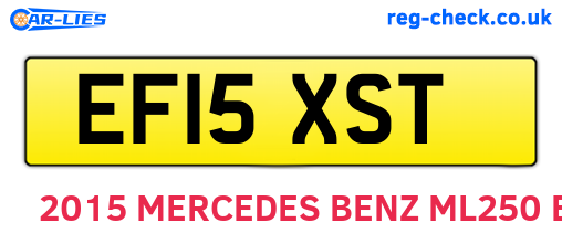 EF15XST are the vehicle registration plates.
