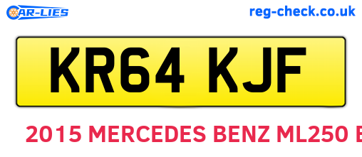 KR64KJF are the vehicle registration plates.
