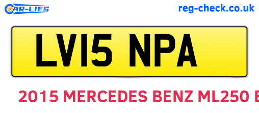 LV15NPA are the vehicle registration plates.