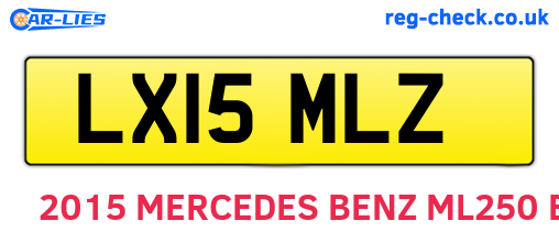 LX15MLZ are the vehicle registration plates.