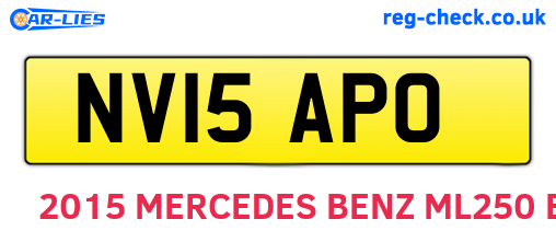 NV15APO are the vehicle registration plates.